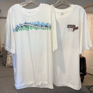 Speedo Mens White Graphic Tee Shirts Size Large